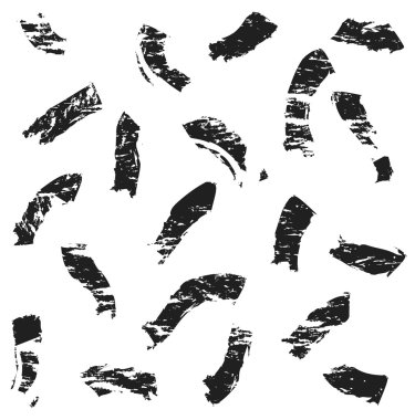 siyah grunge boya sıçramış fırça konturu arka plan ve doku, tasarım öğesi