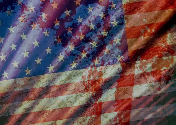 古いグランジ アメリカ国旗 — ストック写真