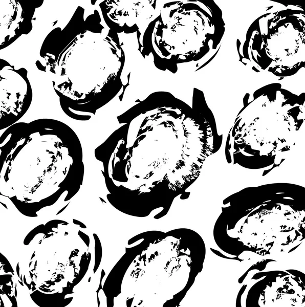 Fondo de círculos de patrón blanco y negro, elemento de diseño de ilustración — Foto de Stock