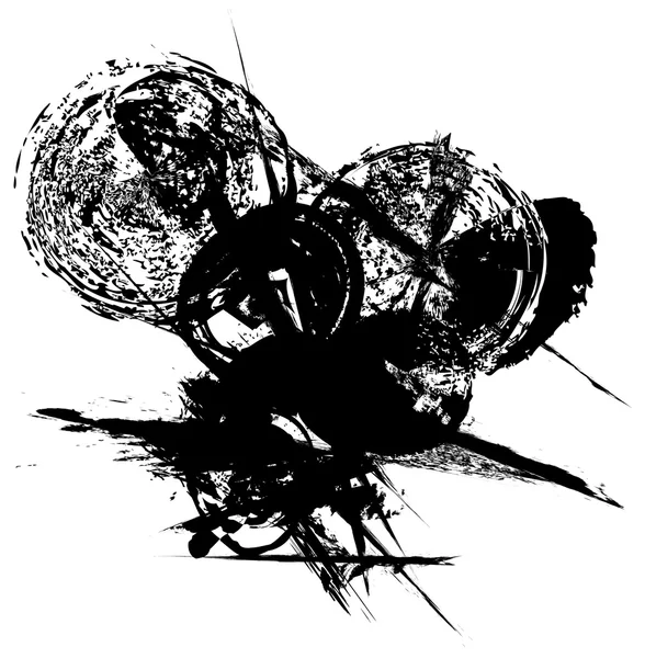 Черный брызг чернил — стоковое фото
