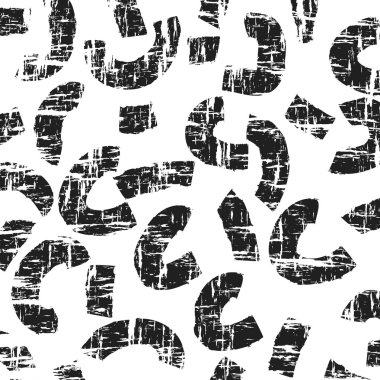 pattern hand draw brush stroke shapes background, illustration design element
