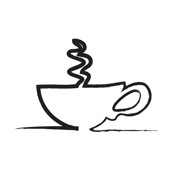 Doodle xícara de café, ícone de ilustração — Fotografia de Stock