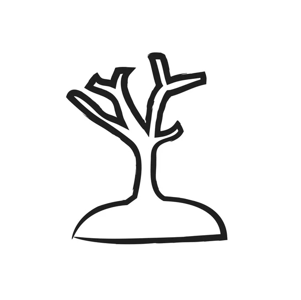 Piantine di doodle tree, icona dell'illustrazione — Foto Stock