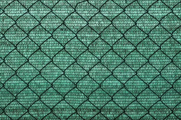 Abstract plastic net texture for green background, with shadow wired fence — Stock Photo, Image