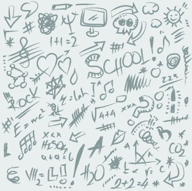 Doodle geri okul doku ve arka plan, illüstrasyon tasarım öğesi