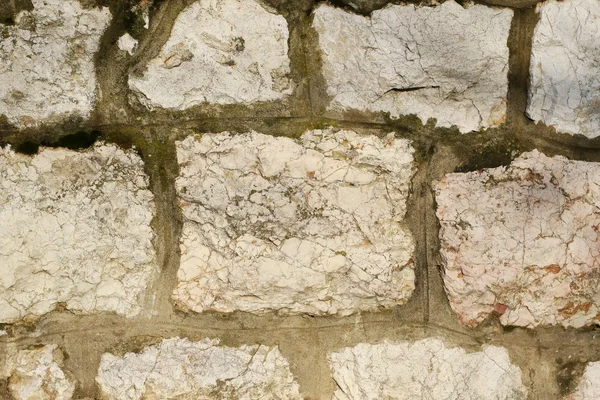 Stary kamienny mur z porostów, tekstury i tła — Zdjęcie stockowe
