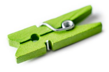beyaz izole clothespin