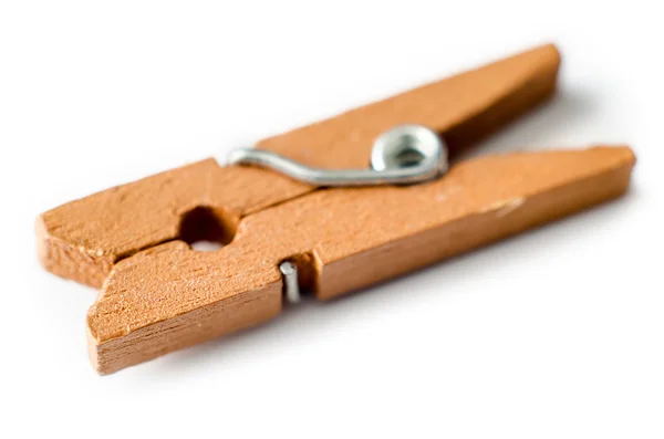 Clothespin isolated on a white — Stock Photo, Image