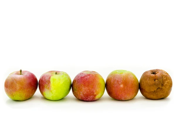 Una manzana podrida — Foto de Stock