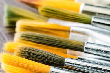 bir sürü fırçalar