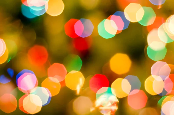 Abstract Christmas Background Blurred Garland Lights — Stock Photo, Image