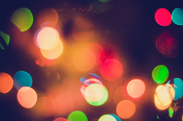 Latar Belakang Natal Abstrak Dari Lampu Lampu Karangan Bunga Kabur — Stok Foto