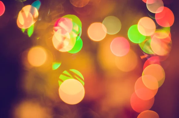 Bulanık Çelenk Işıklarının Soyut Noel Arkaplanı — Stok fotoğraf