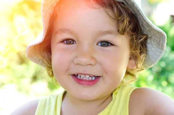 Portrait Little Boy Outdoors — Stock Photo, Image