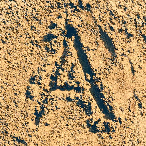 Alfabetet Bokstaven Gjord Sand — Stockfoto