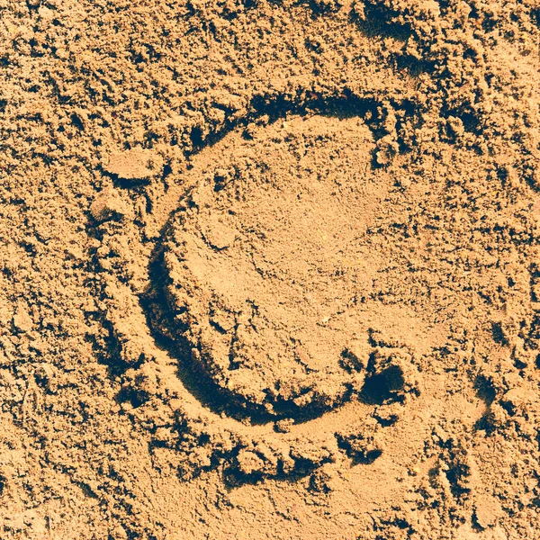 Alfabetet Bokstaven Tillverkad Sand — Stockfoto