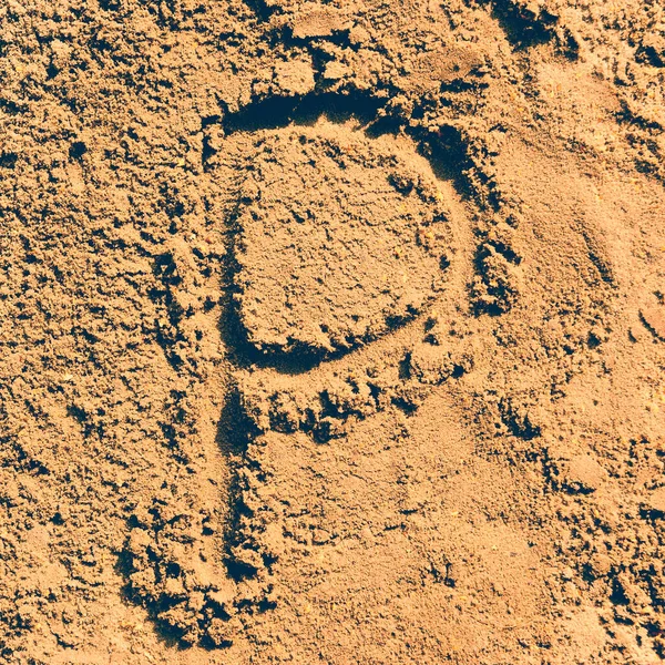 Алфавит Буква Песка — стоковое фото