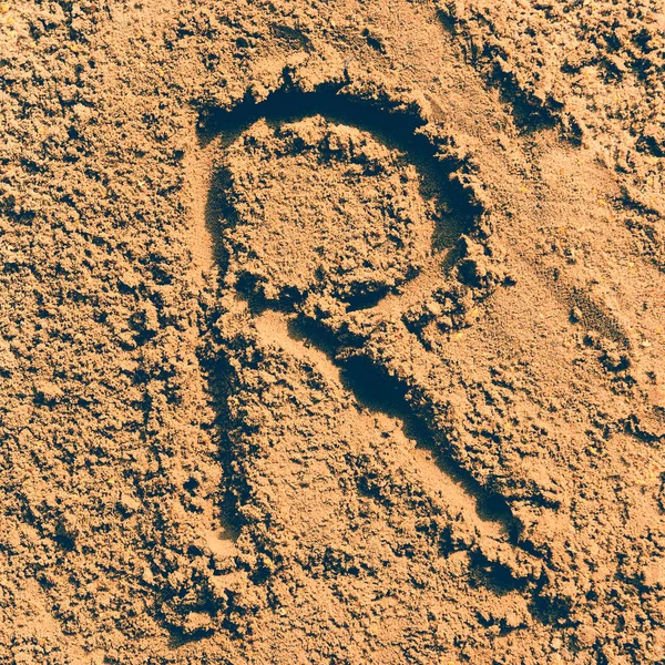 Bokstaven Gjord Sand — Stockfoto