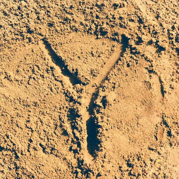 Alphabet Letter Made Sand — Stock Photo, Image