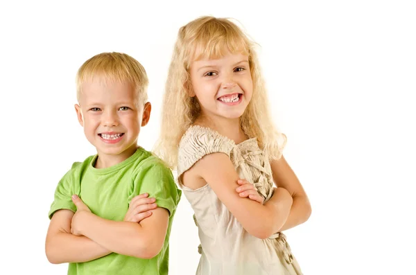 Menino e menina — Fotografia de Stock