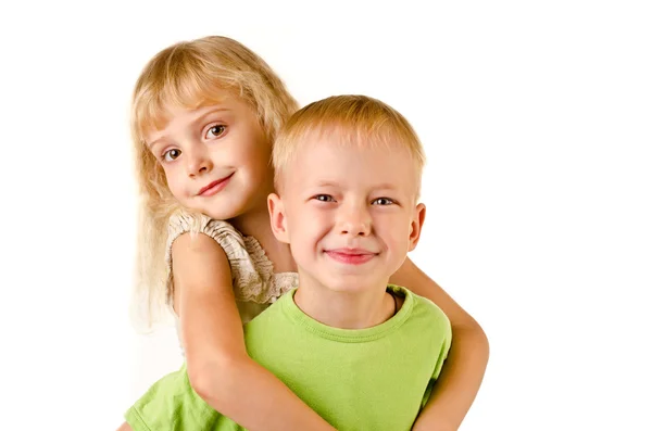 Menino e menina — Fotografia de Stock