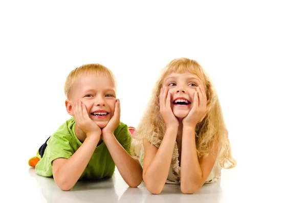 Niño y niña — Foto de Stock