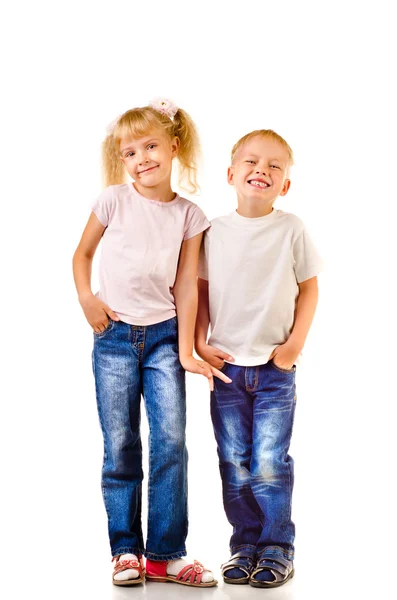 Menino e menina — Fotografia de Stock