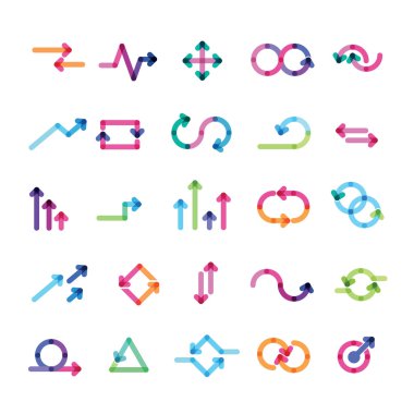 Oklar infographics için kümesi