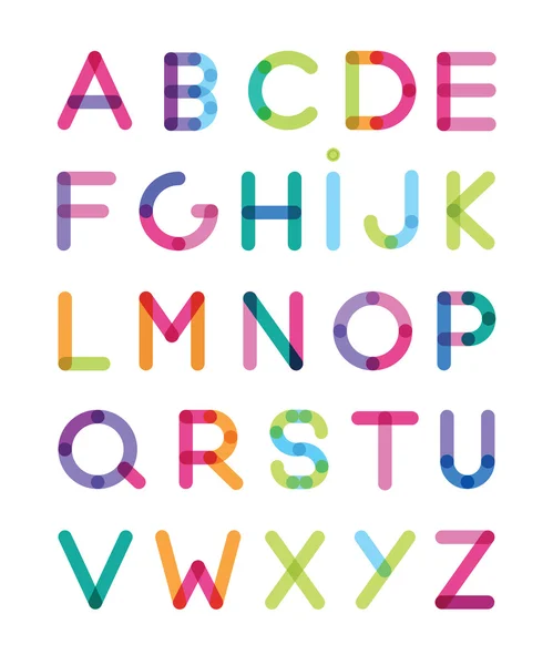 Alphabet couleur — Image vectorielle