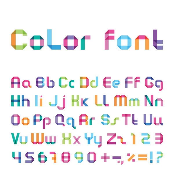 Color font — Stock Vector