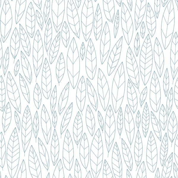 Feuilles bleu foncé motif sans couture — Image vectorielle