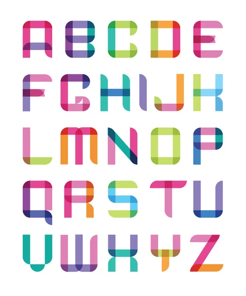 Nové barevné písmo. Velká písmena. — Stockový vektor