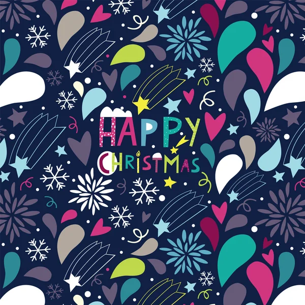Night before Christmas a seamless pattern — Stock Vector