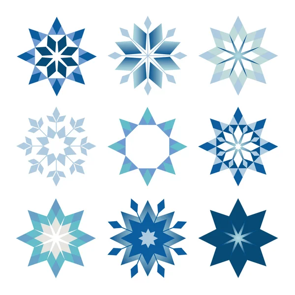 Prickly snowflakes — Stock Vector