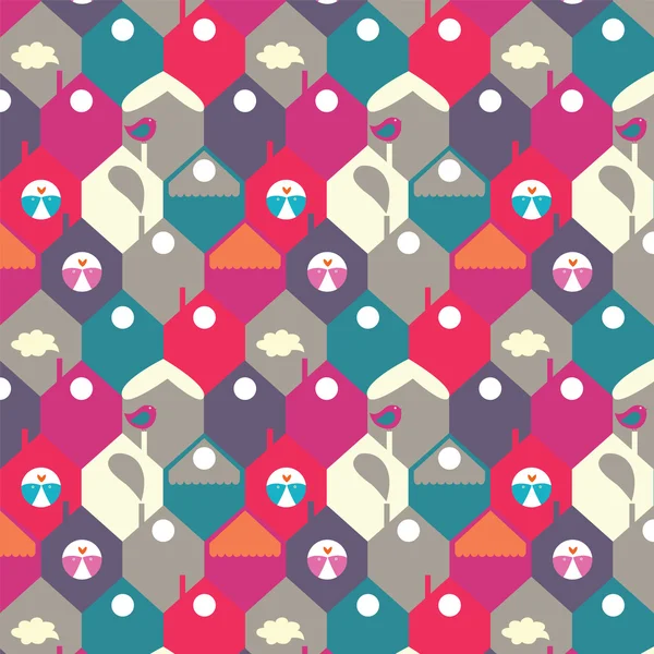The city from starling houses a seamless pattern