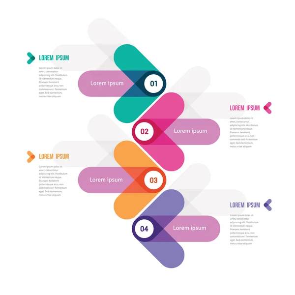 Design moderno de um modelo com setas coloridas —  Vetores de Stock