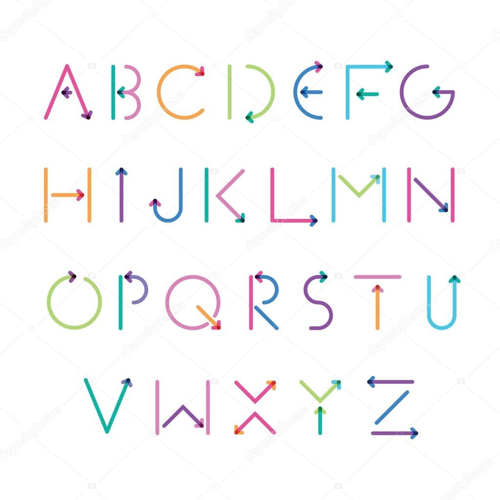 font from color arrows