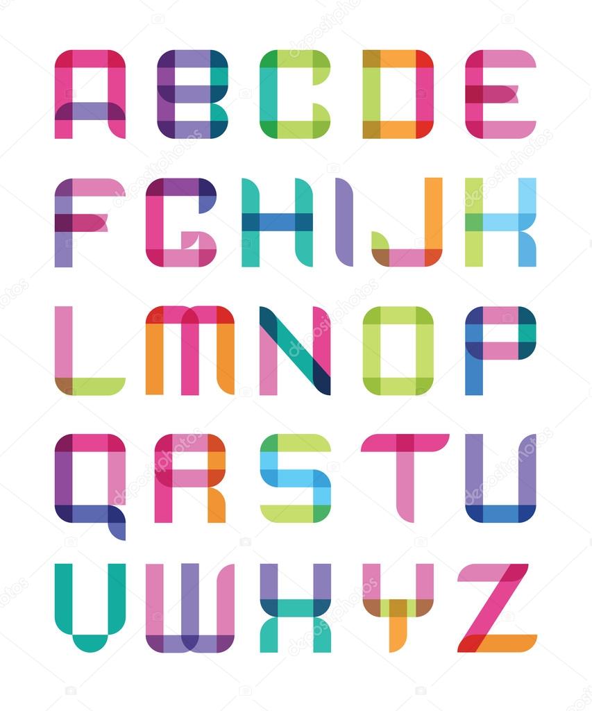 New color font. Capital letters.