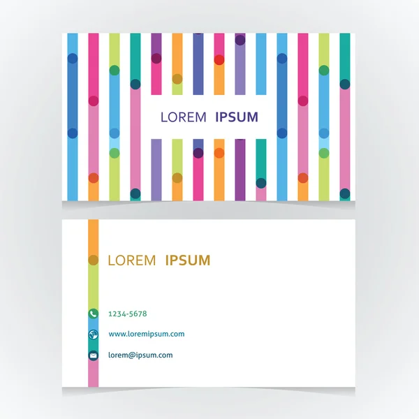 renkli çizgi ile parlak modern kartvizit