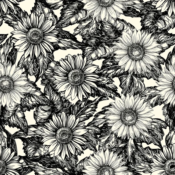 Latar belakang flora vintage tak berujung Grafik Vektor