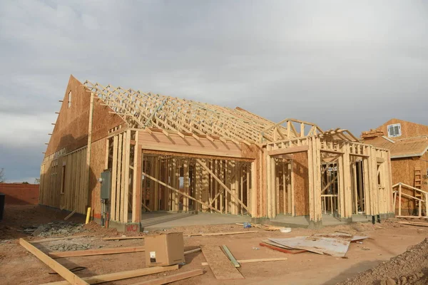 Novo Desenvolvimento Construção Casas Arizona — Fotografia de Stock