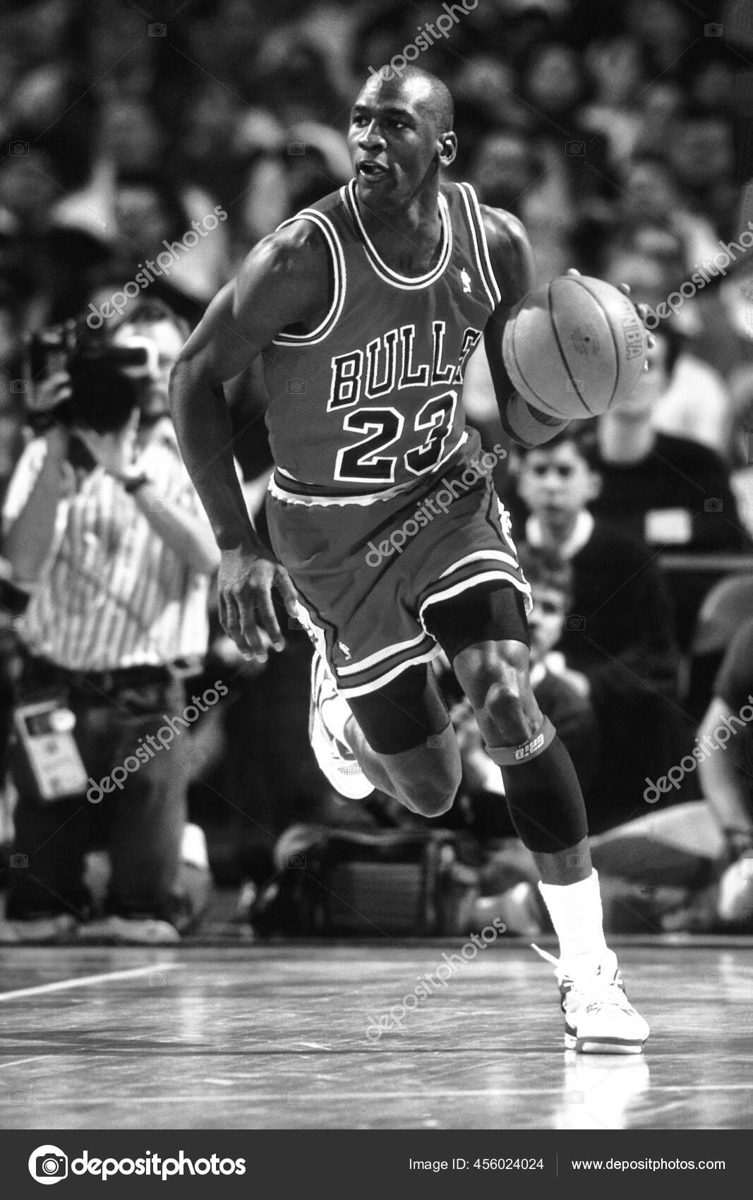 Michael Jordan Los Chicago Bulls Acción Juego Temporada Regular