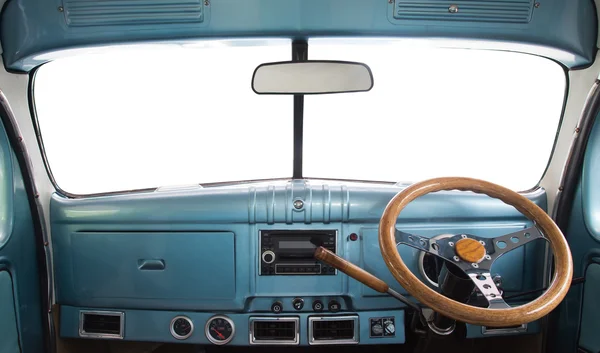 Interior of a retro car — Stock Photo, Image