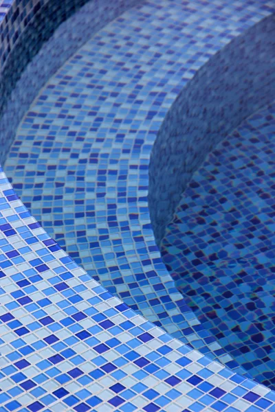 Curved steps at the swimming pool — Stock Photo, Image