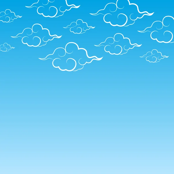 Decora nuvole e mare — Vettoriale Stock