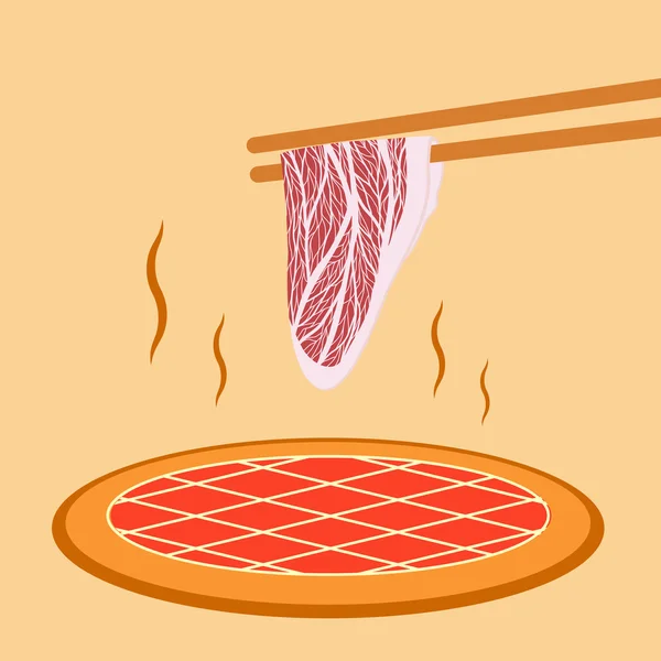 Hús dia grill — Stock Vector