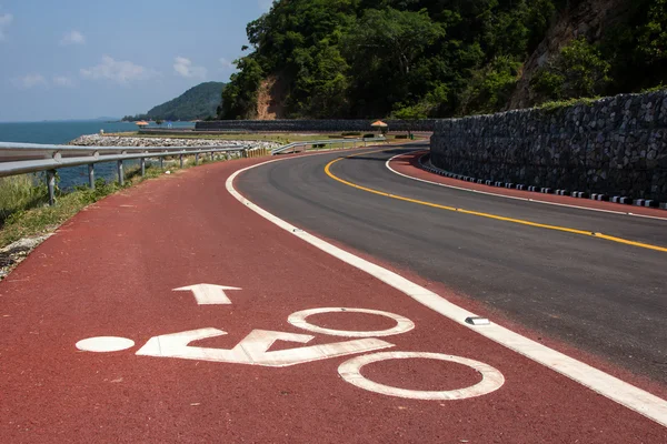 Bicicleta sinal de estrada — Fotografia de Stock