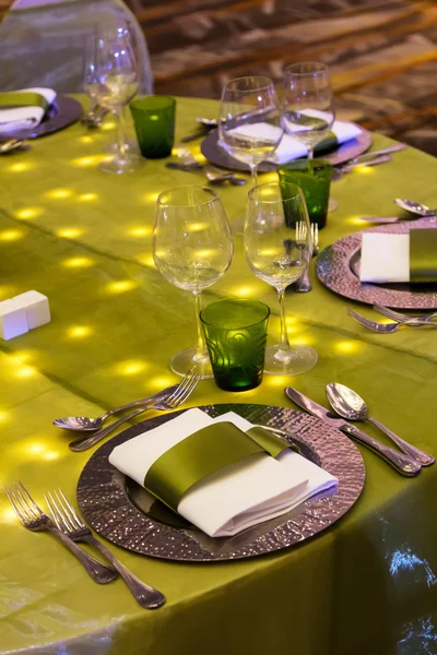 イベント パーティー用に設定テーブル — ストック写真