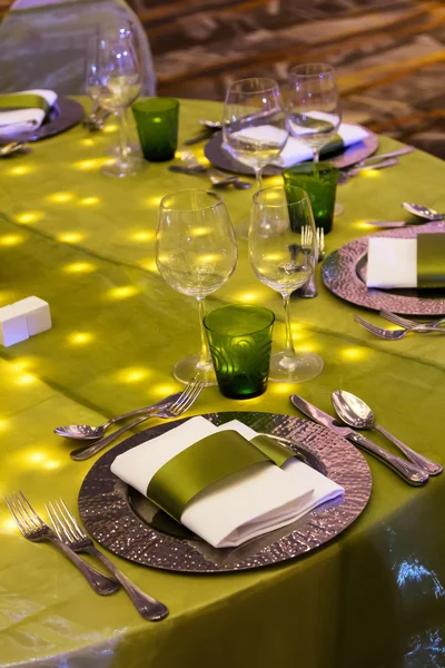 Conjunto de mesa para festa de evento — Fotografia de Stock