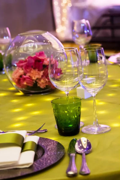 Tisch für Event-Party gedeckt — Stockfoto